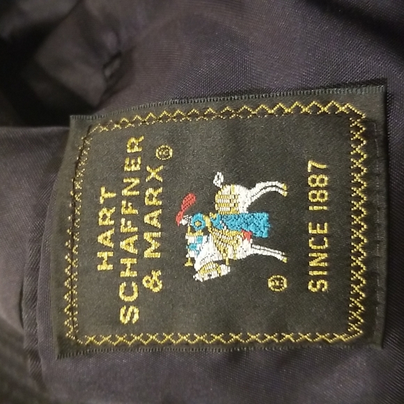 HS&M Navy Glen Plaid Blazer Sport Coat - Picture 7 of 8